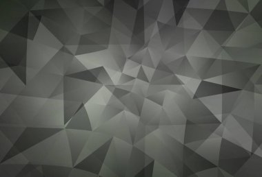 Açık gri vektör eğimli üçgen şablonu. Çokgen şekilli bir örnek. Bir markanın arkaplanı için desen.