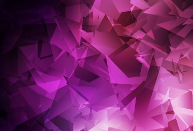 Koyu mor, pembe vektör soyut mozaik arka plan. Çokgen biçiminde, gradyan ile renkli çizimler. Marka kitabınız için yeni şablon.