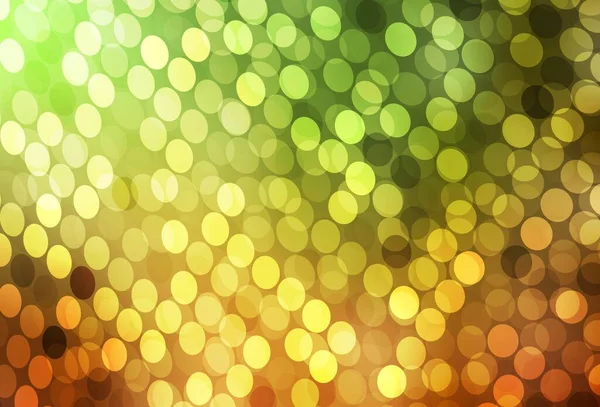Hellgrüner Gelber Vektorhintergrund Mit Flecken Illustration Mit Einer Reihe Leuchtender — Stockvektor