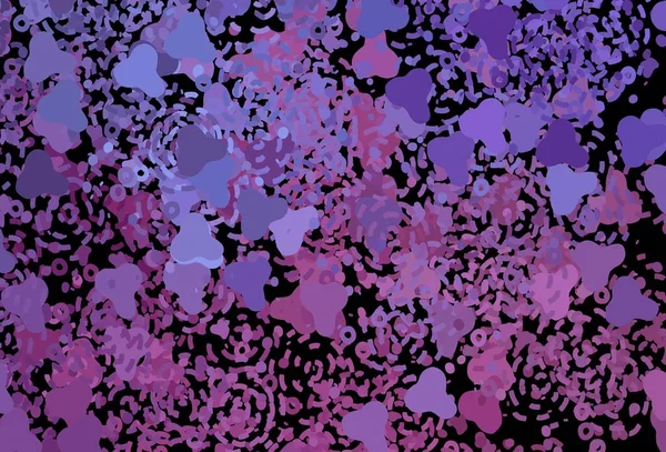 Dark Purple Pink Vector Backdrop Memphis Shapes Decorative Design Abstract — Stock Vector