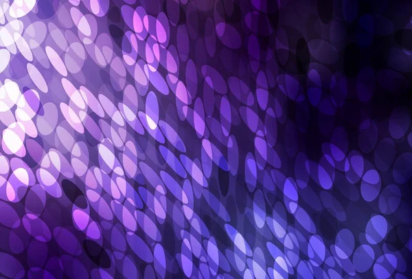 Modèle Vectoriel Violet Foncé Avec Sphères Bulles Floues Sur Fond — Image vectorielle