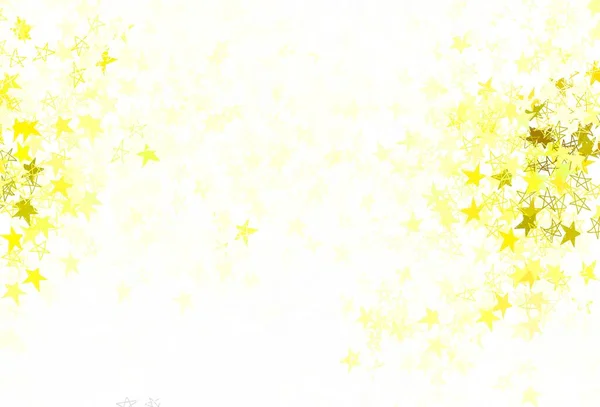 Светло Зеленый Желтый Векторный Фон Цветными Звездами Сияющая Цветная Иллюстрация — стоковый вектор