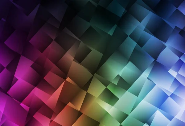 Σκούρο Πολύχρωμο Διανυσματικό Πρότυπο Ρόμβο Όμορφη Απεικόνιση Ορθογώνια Και Τετράγωνα — Διανυσματικό Αρχείο