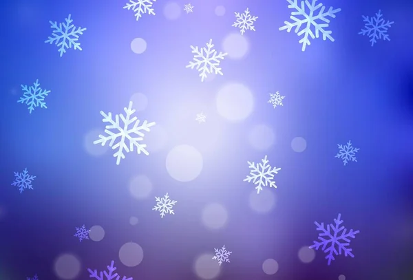 Lichtblauw Vector Patroon Kerststijl Abstracte Gradiënt Illustratie Met Kleurrijke Kerst — Stockvector