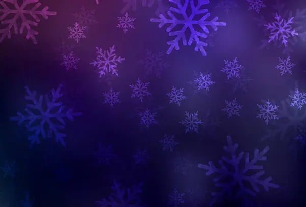 深紫色矢量布局为新年风格 带彩色圣诞物品的抽象渐变插图 语法网站的模式 — 图库矢量图片