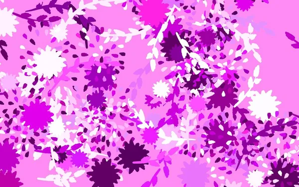 Violet Clair Motif Naturel Vectoriel Rose Avec Des Fleurs Illustration — Image vectorielle