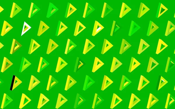 Темно Зеленый Желтый Векторный Фон Полигональным Стилем Блестящие Абстрактные Иллюстрации — стоковый вектор