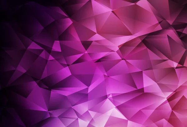 Violet Foncé Motif Polygonal Vecteur Rose Illustration Polygonale Lumineuse Élégante — Image vectorielle