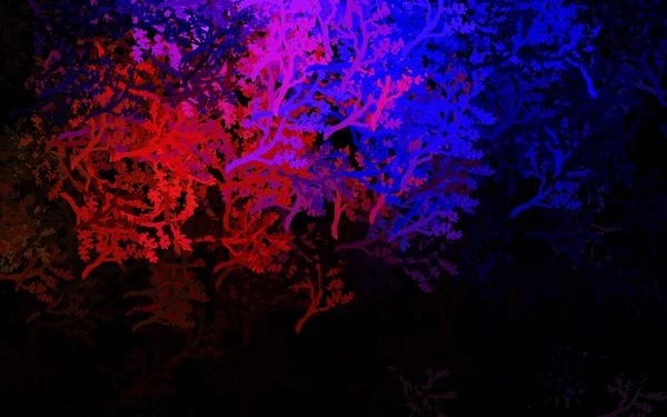 Темно Розовый Красный Векторный Фон Деревьями Ветвями Цветная Иллюстрация Деревьями — стоковый вектор
