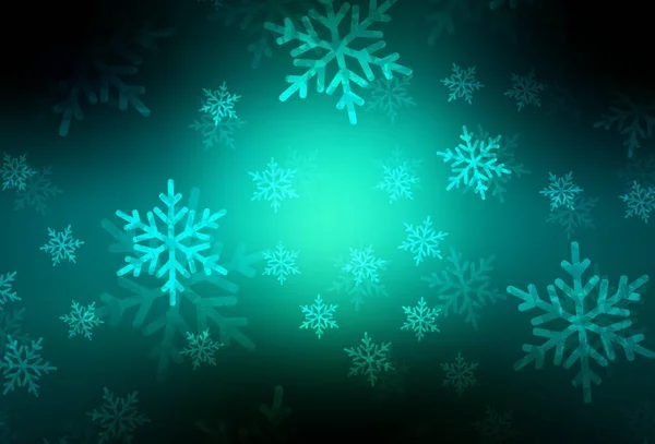 Dark Blue Green Vector Background Стилі Xmas Проста Ілюстрація Різдвяними — стоковий вектор