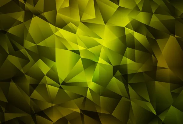 Dunkelgrüner Vektorpolygonaler Hintergrund Ein Muster Mit Polygonalen Formen Bestes Dreieckiges — Stockvektor
