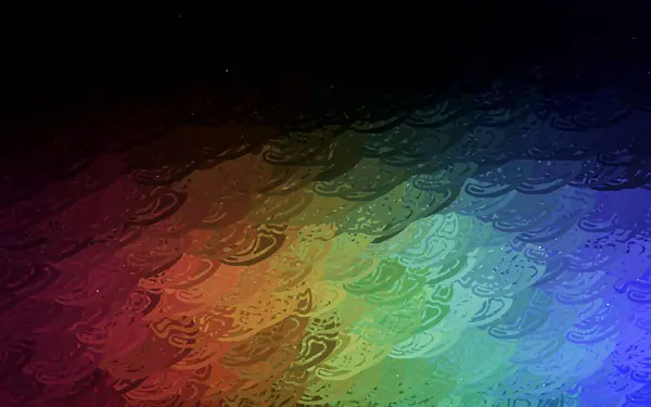 Темний Багатобарвний Векторний Візерунок Випадковими Багатокутниками Сучасна Абстрактна Ілюстрація Різнокольоровими — стоковий вектор