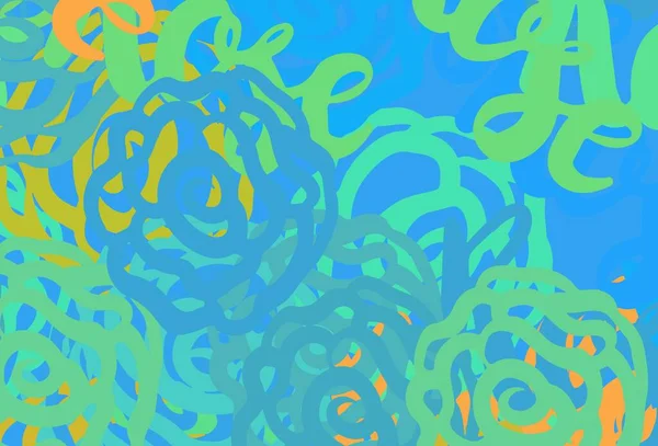 Світло Блакитна Жовта Векторна Текстура Абстрактними Формами Проста Барвиста Ілюстрація — стоковий вектор