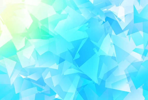 Bleu Clair Fond Abstrait Polygone Vectoriel Vert Illustration Abstraite Colorée — Image vectorielle