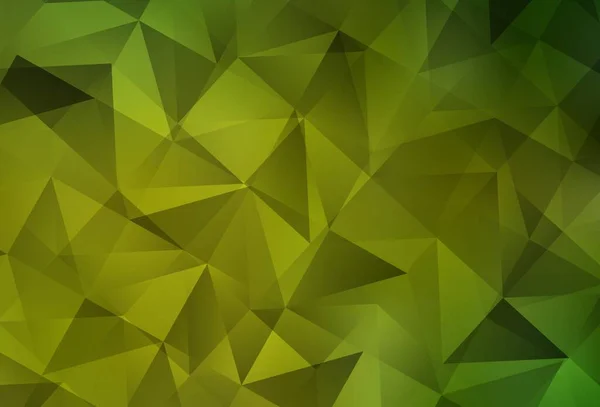 Fond Polygonal Abstrait Vecteur Vert Clair Jaune Illustration Abstraite Colorée — Image vectorielle