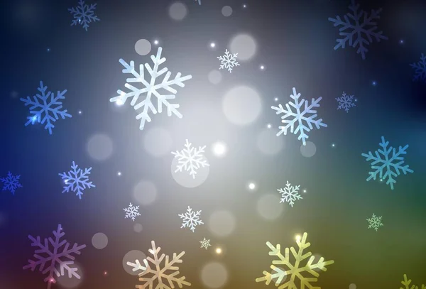 Dunkle Mehrfarbige Vektorschablone Karnevalsstil Einfache Gradienten Illustration Mit Weihnachtlichen Attributen — Stockvektor