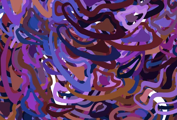Bleu Clair Fond Vectoriel Rouge Avec Des Lignes Courbes Illustration — Image vectorielle