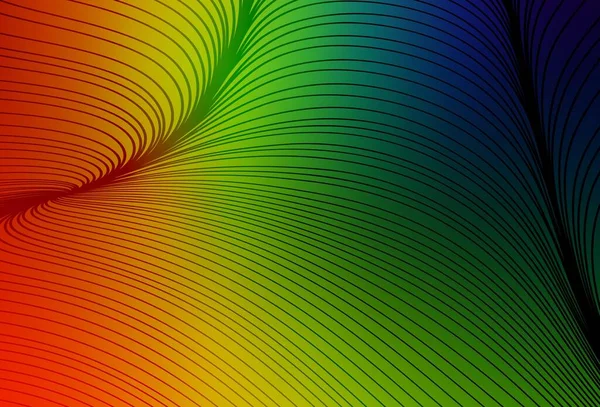 Bükülmüş çizgileri olan koyu renkli vektör şablonu. Eğilimli soyut bir çizim. Cep telefonu ekranları için arkaplan.