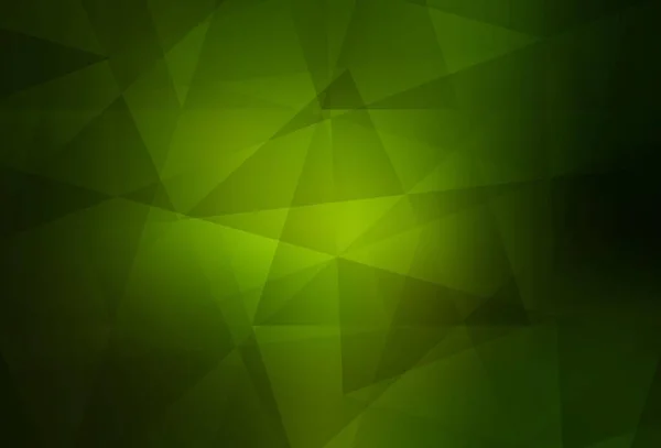 Dark Green Vector Polygon Abstract Backdrop Geometric Illustration Origami Style — Stok Vektör