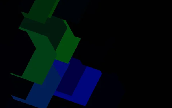 Tmavě Modrá Zelená Vektorová Textura Pravoúhlém Stylu Třpytivé Abstraktní Ilustrace — Stockový vektor
