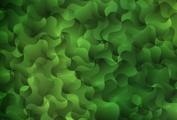 Темно Зеленый Векторный Отскок Изогнутыми Линиями Красочная Иллюстрация Абстрактном Стиле — стоковый вектор