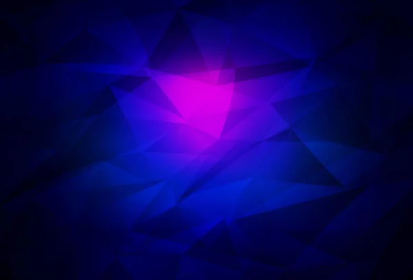 Dark Pink Blue Vector Abstract Polygonal Background Creative Illustration Halftone — 스톡 벡터