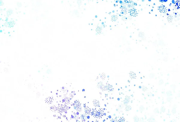 ライトピンク 抽象的な形状のブルーベクトルの背景 カラフルなランダムなフォームを持つ現代抽象的なイラスト 携帯電話の背景 — ストックベクタ