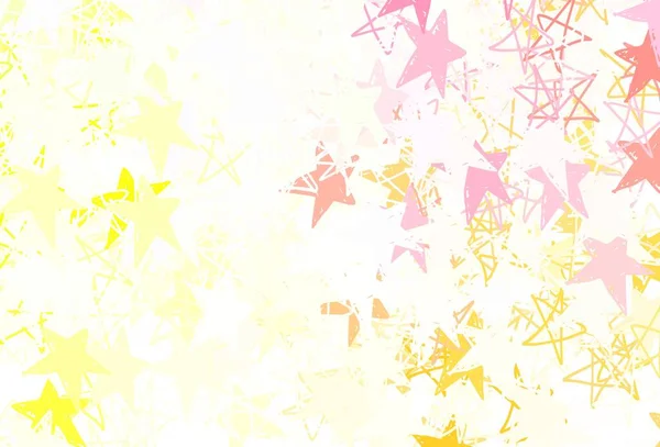 Light Green Red Vector Texture Beautiful Stars Stars Blurred Abstract — ストックベクタ