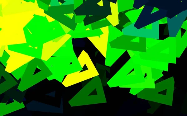 Mörkgrön Gul Vektor Mönster Med Polygonal Stil Glitter Abstrakt Illustration — Stock vektor
