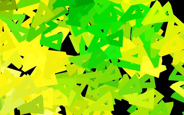 Темно Зеленый Желтый Векторный Фон Полигональным Стилем Иллюстрация Набором Красочных — стоковый вектор