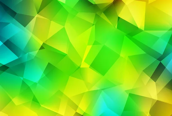 Verde Chiaro Vettore Giallo Brillante Sfondo Triangolare Illustrazione Geometrica Creativa — Vettoriale Stock