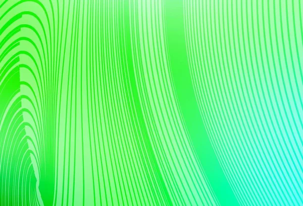 Modèle Vectoriel Vert Clair Avec Lignes Courbes Illustration Colorée Brillante — Image vectorielle