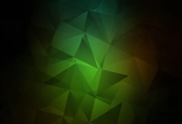 深绿色 红色矢量抽象马赛克图案 具有梯度的三角形几何样品 最佳三角设计为您的业务 — 图库矢量图片