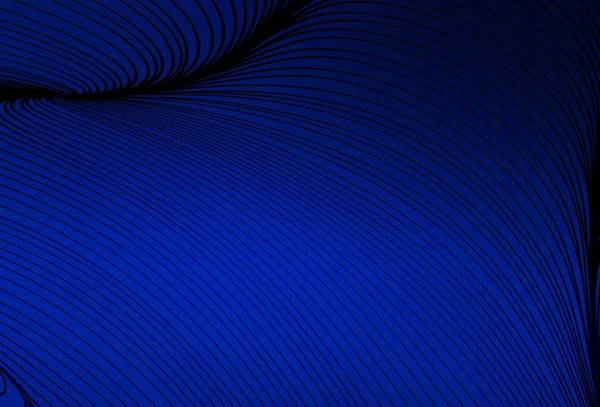 Modèle Vectoriel Bleu Foncé Avec Lignes Courbes Illustration Dégradée Colorée — Image vectorielle