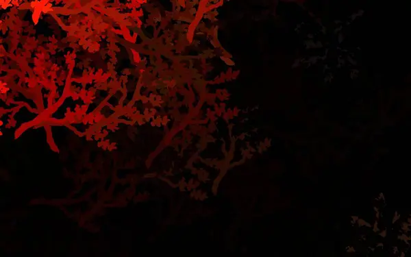 Patrón Abstracto Vectorial Rojo Oscuro Con Árboles Ramas Ilustración Colorida — Vector de stock