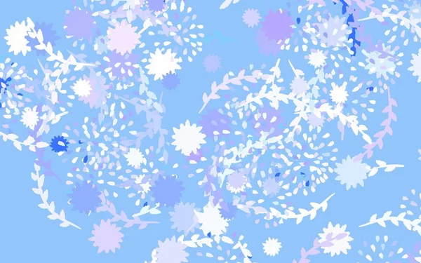 Světlo Blue Vektor Přírodní Umělecké Dílo Květinami Abstraktní Ilustrace Květinami — Stockový vektor