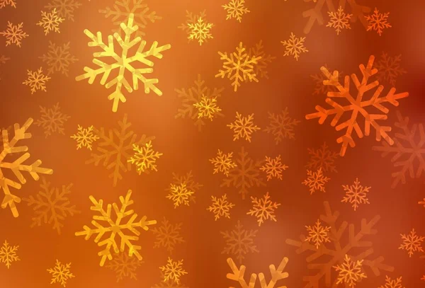 生日风格的浅橙色矢量纹理 带彩色圣诞物品的抽象渐变插图 排版模板 — 图库矢量图片