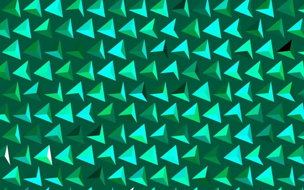 Dunkelgrüne Vektortextur Mit Dreieckigem Stil Dreiecke Auf Abstraktem Hintergrund Mit — Stockvektor