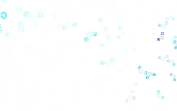 Bleu Clair Disposition Vectorielle Verte Avec Des Formes Cercle Belle — Image vectorielle