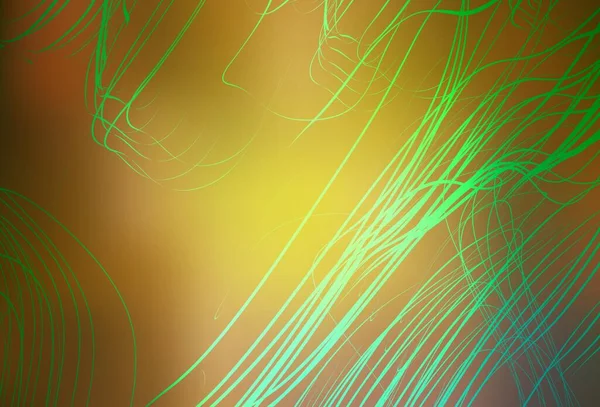 Dunkelgrüner Gelber Vektor Abstrakter Verschwommener Hintergrund Moderne Abstrakte Illustration Mit — Stockvektor