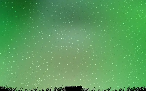 Світло Зелений Векторний Шаблон Космічними Зірками Розмитий Декоративний Дизайн Простому — стоковий вектор