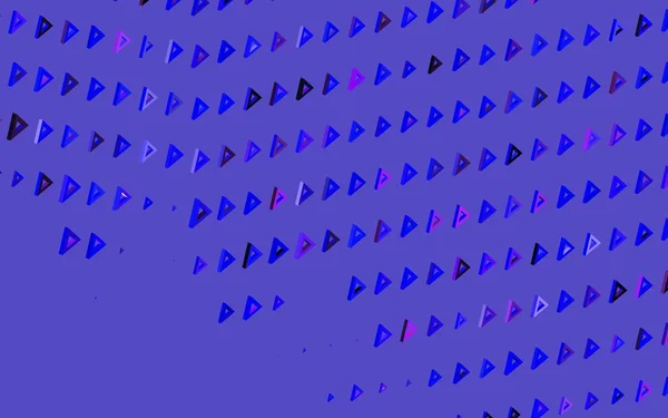 Rosa Oscuro Fondo Vector Azul Con Líneas Triángulos Diseño Decorativo — Vector de stock