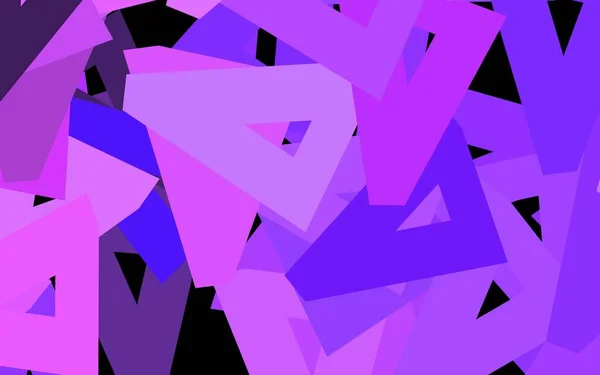 Dark Purple Vector Layout Lines Triangles Modern Abstract Illustration Colorful — Stok Vektör