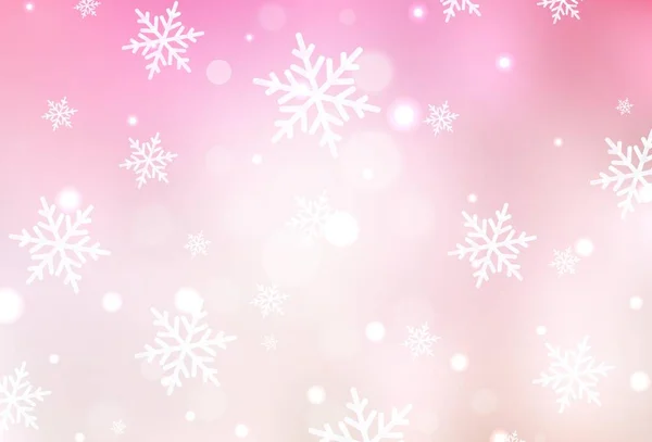 Light Pink Yellow Vector Backdrop Holiday Style Colorful Design Christmas — ストックベクタ