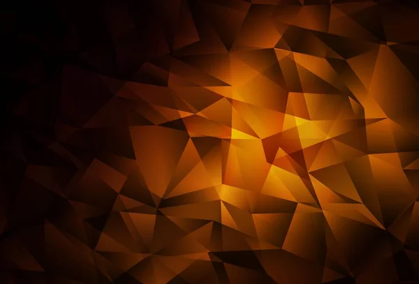 Donker Oranje Vector Driehoek Mozaïek Template Creatieve Illustratie Halve Toon — Stockvector