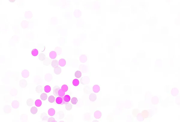 Light Purple Pink Vector Backdrop Dots Glitter Abstract Illustration Blurred — Stock Vector