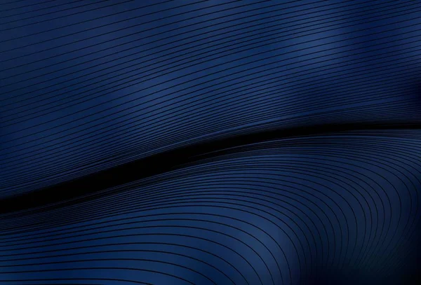 Dunkelblaue Vektorschablone Mit Gebogenen Linien Eine Umlaufende Abstrakte Illustration Mit — Stockvektor