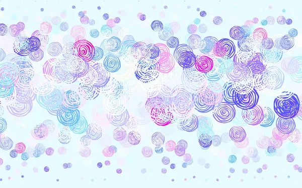 Light Multicolor Vector Doodle Textur Mit Rosen Eine Elegante Helle — Stockvektor