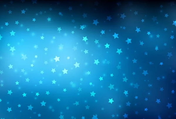 Dark Blue Vector Template Ice Snowflakes Stars Shining Colorful Illustration —  Vetores de Stock