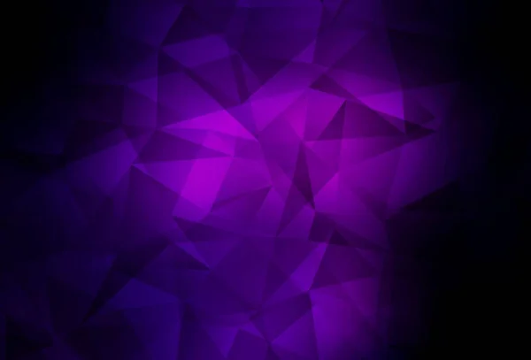 Dark Purple Vektor Abstrakten Mosaik Hintergrund Polygonale Abstrakte Illustration Mit — Stockvektor